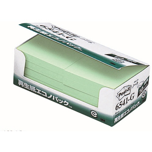付箋 6541-G 10束 75x75 ｴｺ