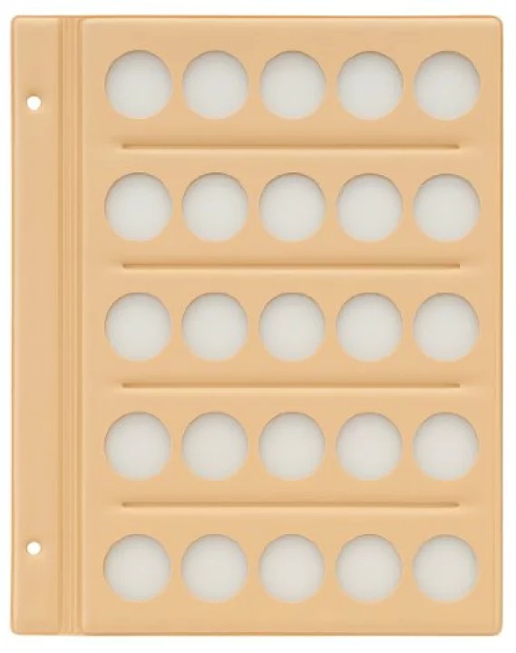 ｺｲﾝｱﾙﾊﾞﾑ台紙 C-31S6 27ﾐﾘ穴