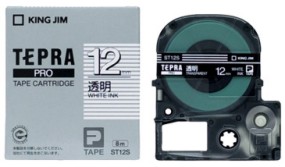 PROテープ ST12S 透明白字 エコ