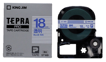 PROテープ ST18B 透明青字 エコ