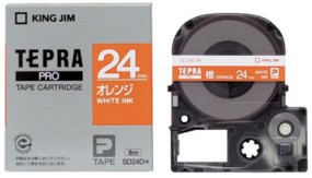 PROテープ SD24D 橙地白字 エコ