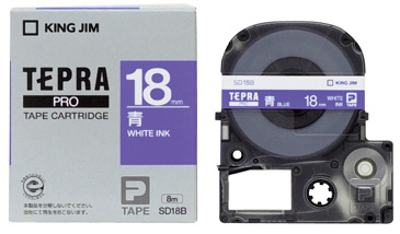 PROテープ SD18B 青地白字 エコ
