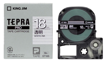 PROテープ ST18S 透明白字 エコ