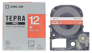 PROテープ SD12R 赤地白字 エコ