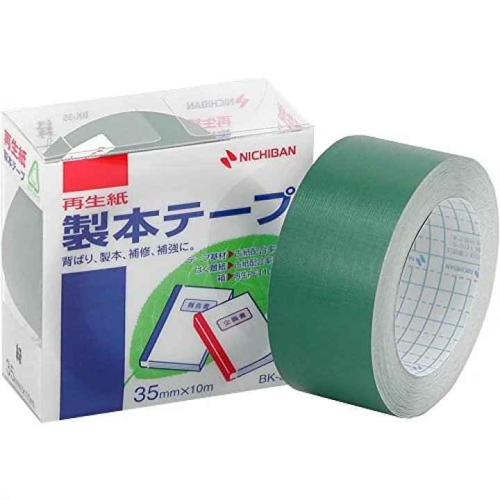 製本ﾃｰﾌﾟ BK-35.3緑 35x10 GN